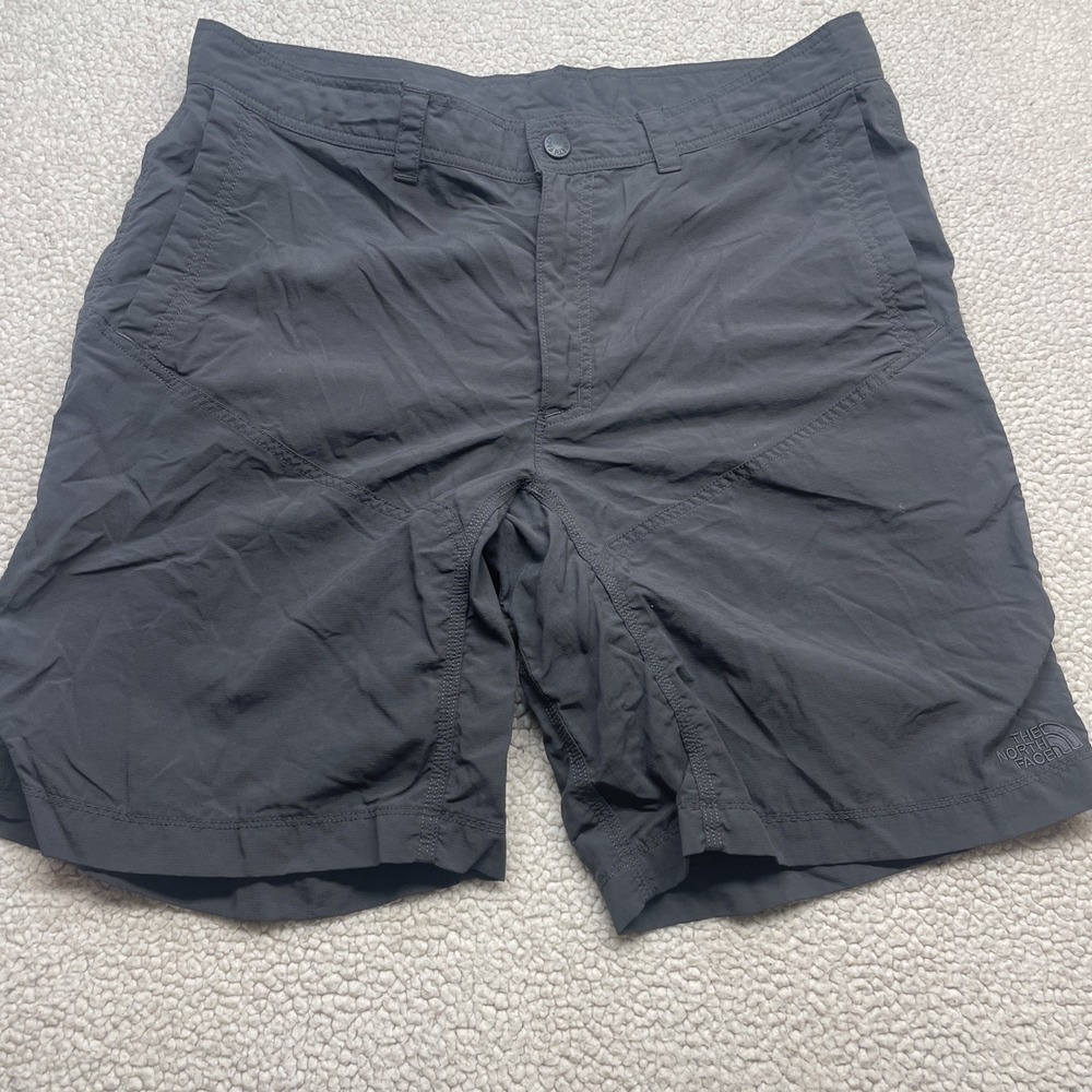 The North Face Shorts Mens 38 Gray Hiking Ripstop Cargo Outdoor Flat Front